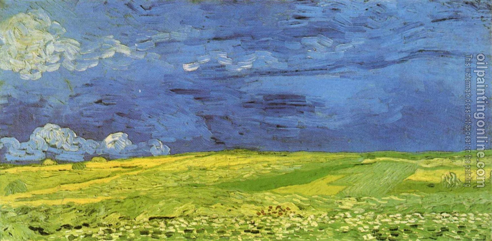 Gogh, Vincent van - Wheat Field under Clouded Sky